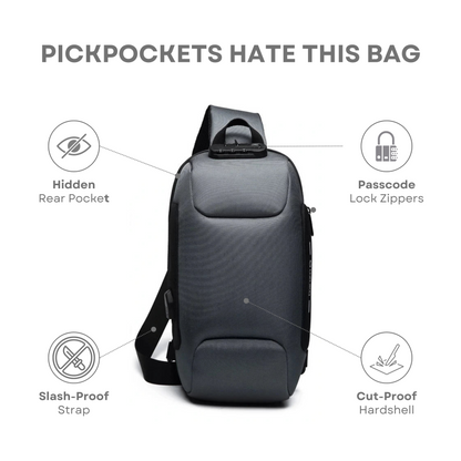 Anti Pickpocket Lock Bag - Keep Your Phone, Passports, Purse & Valuables Locked Up Whilst On The Move
